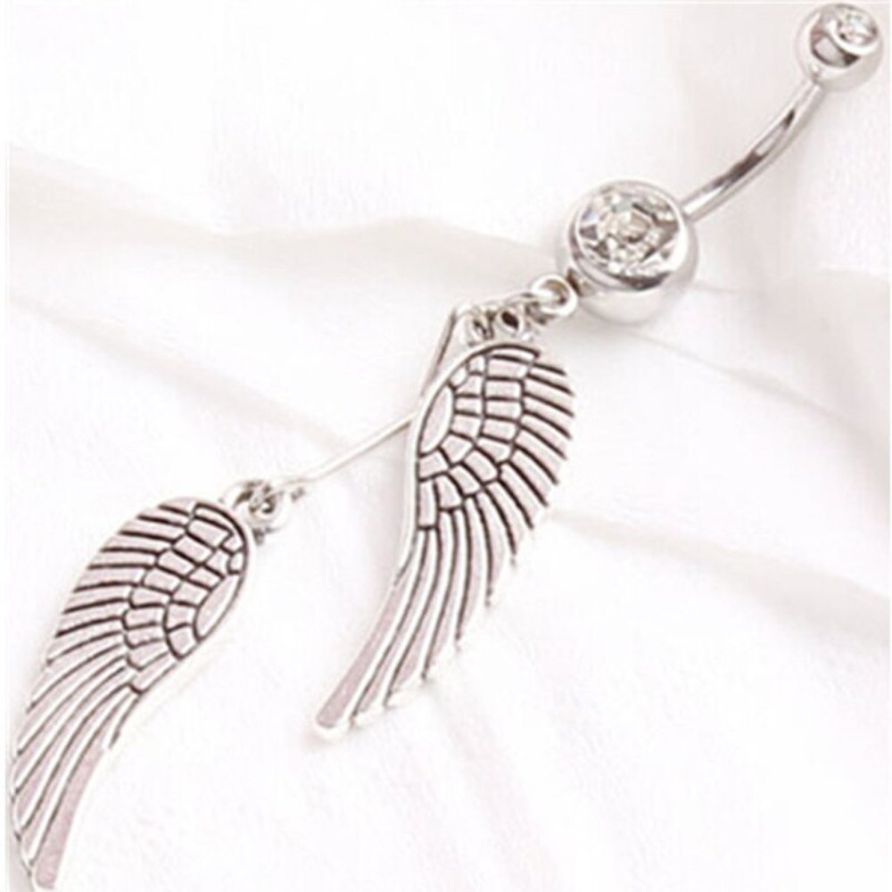 Navel Piercing ~ Silver ~ Harry Potter~  Snitch Wing
